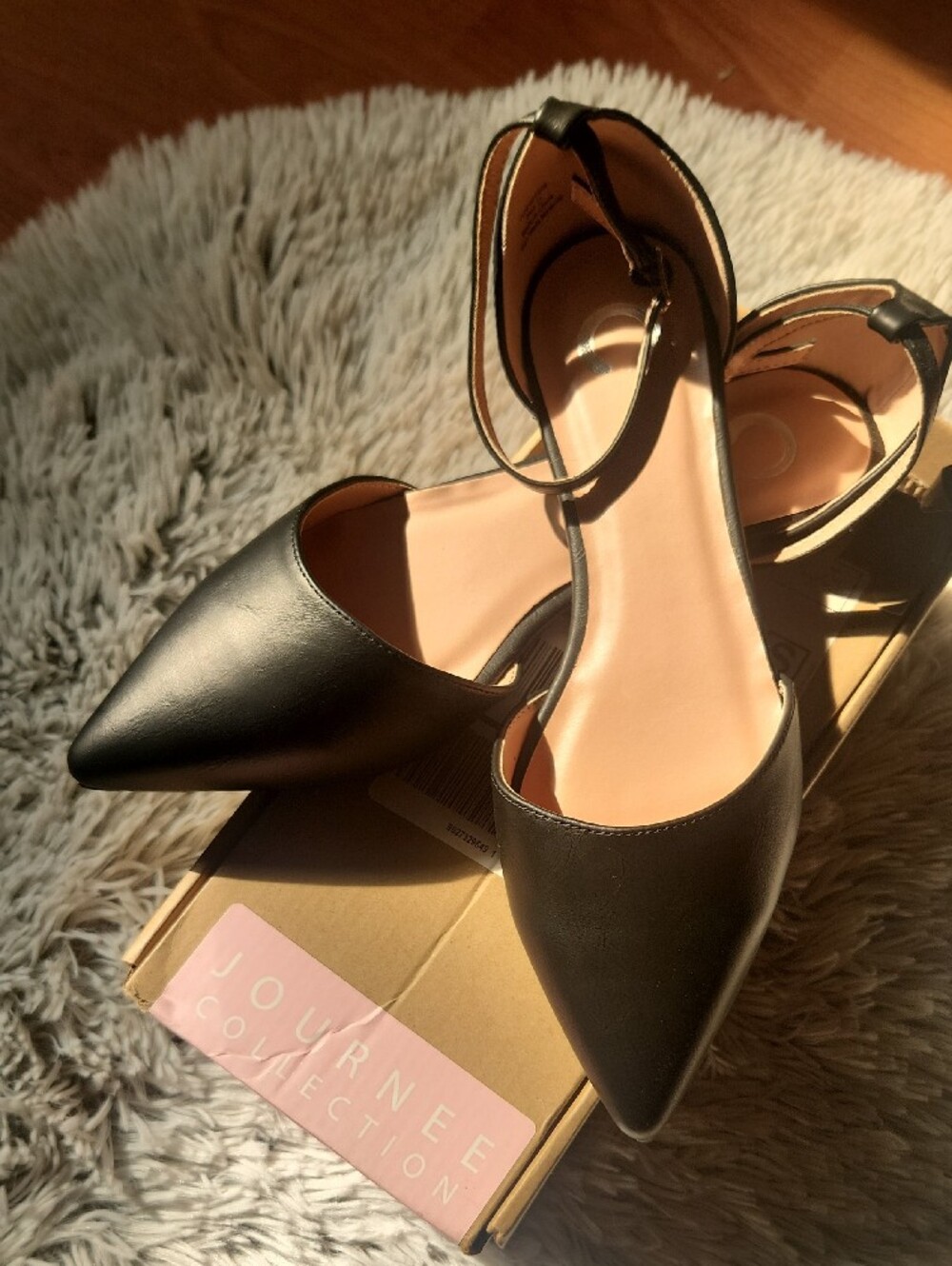 NWT Journee Collection Reba Buckle Pointed Toe Ballet Flats REBA Size 11 - Picture 2 of 7